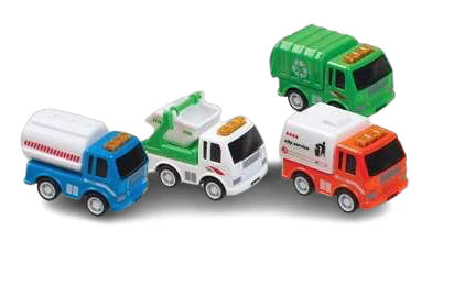 4 pack Micro Town Motors, City Trucks