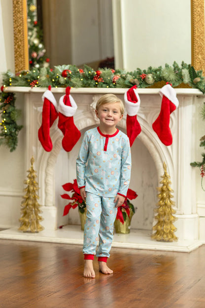 Milk & Cookies PJ Pant Set, Blue