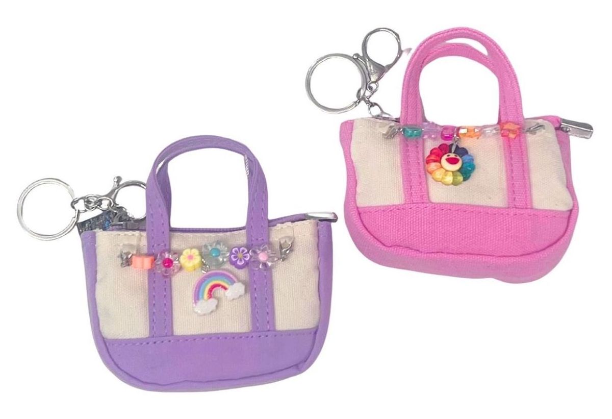 Mini Canvas Tote Keychain (2 colors)
