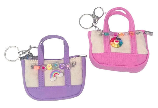 Mini Canvas Tote Keychain (2 colors)