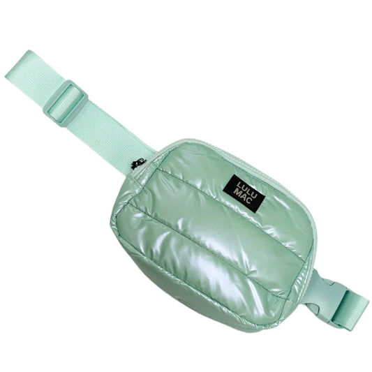 LULU MAC Puffer Metallic Belt Bag, Mint