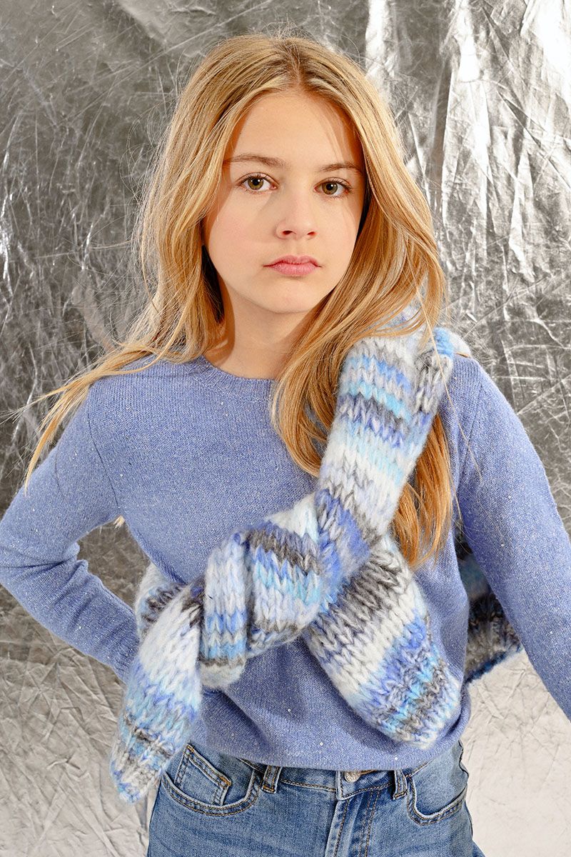 Knitted Sweater, Stripe Denim