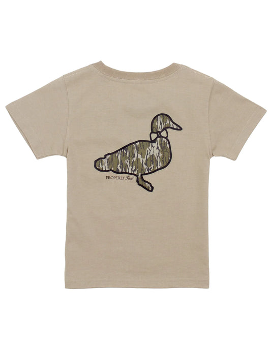 Boys SS Mossy Oak Logo, Sand