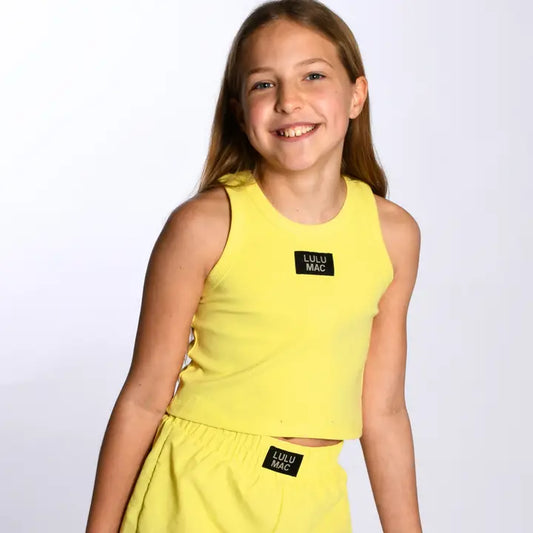 Kids LULU MAC Tank, Neon Yellow