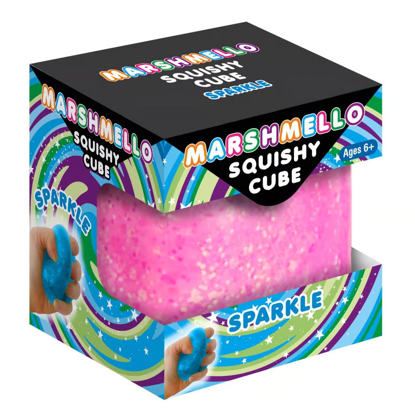 Marshmello Squishy Sparkle Cube (4 colors)