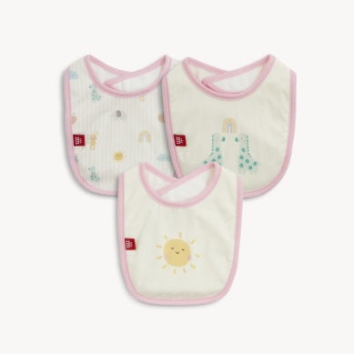Lullaby Sky Pink Modal Magnetic Bib 3 Pack
