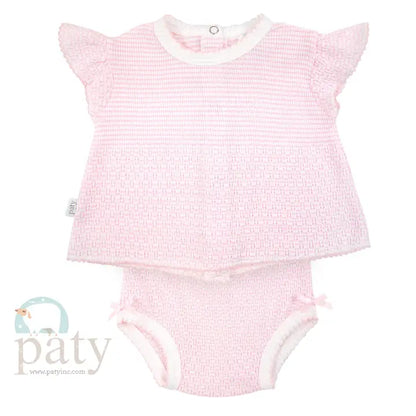 Paty 2pc S/S Flutter Set, pink or lilac
