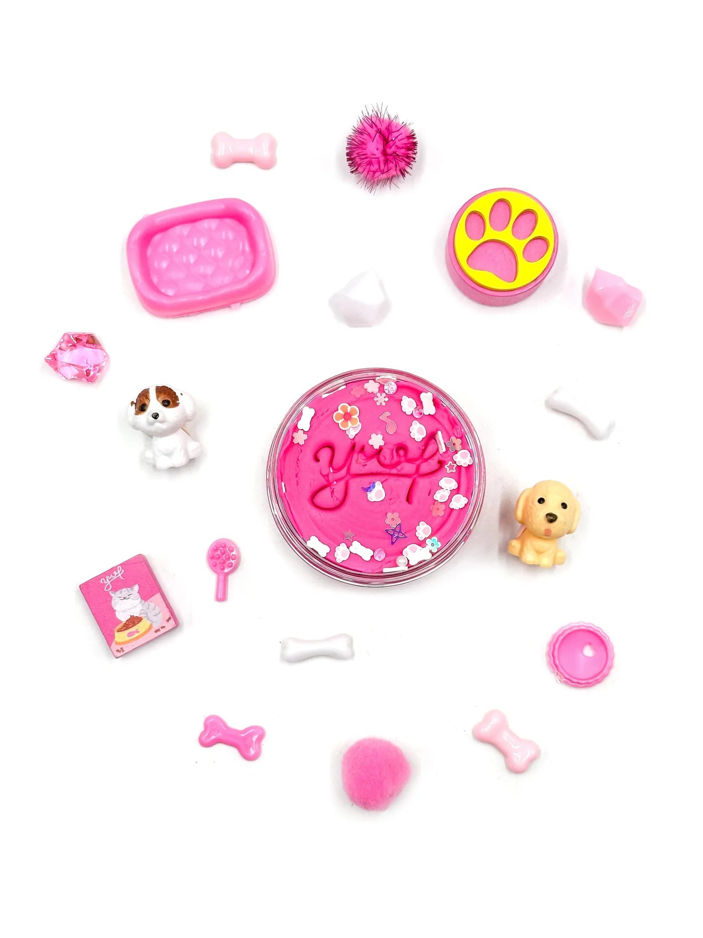 Grab & go Dough Jar, Pink Pet Shop