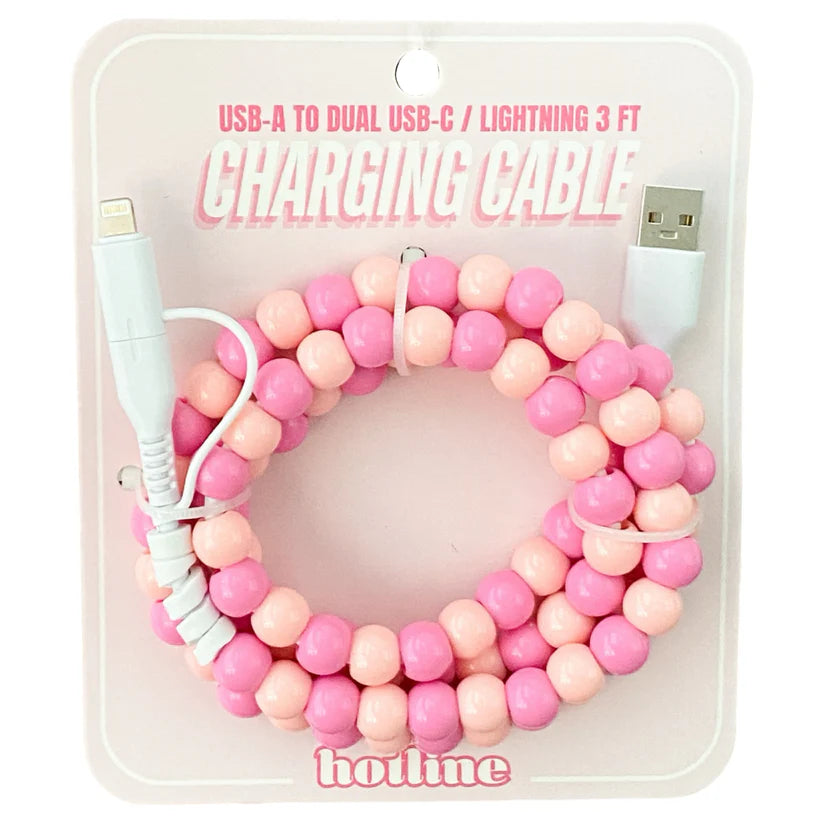 Beaded Phone Charging Cable, 3ft