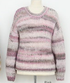 Emily Stripe Sweater,  Pink