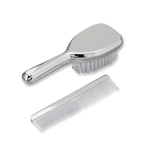 Silver Plated Brush & Comb