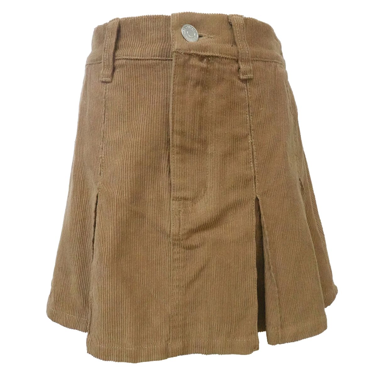 Pleated Corduroy Mini Skirt