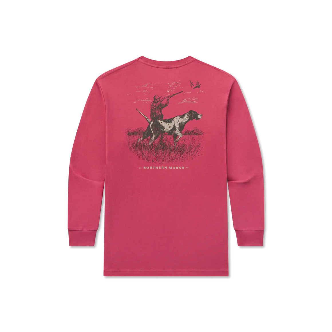 Youth LS Pointer Uplander Tee, Rhubarb