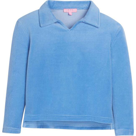 Girls Polo Pullover, French Blue