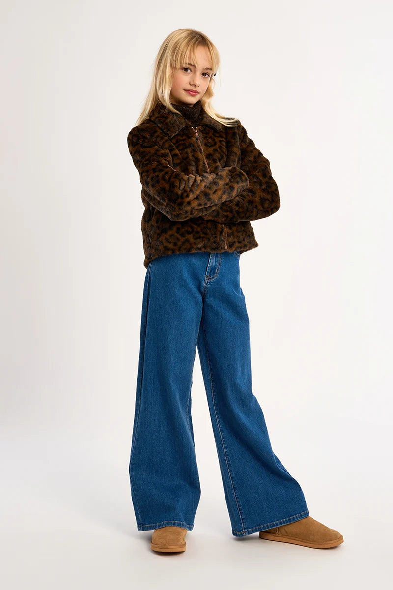 Faux Fur Leopard Jacket