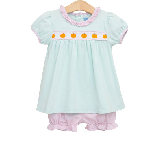 Pumpkin Rowe Bloomer Set