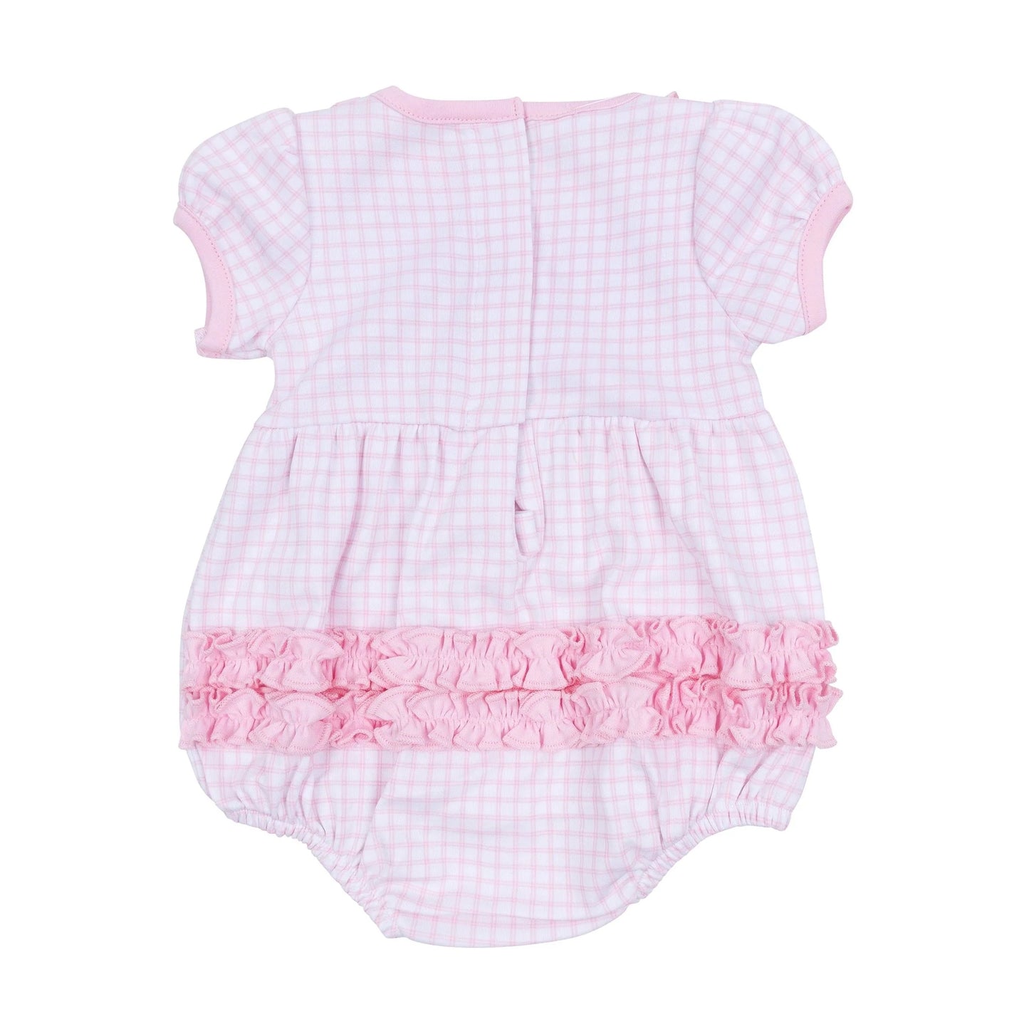 Puppy Playtime Applique Ruffle Bubble, Pink
