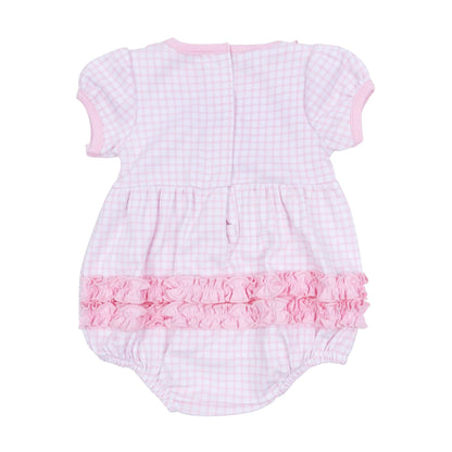 Puppy Playtime Applique Ruffle Bubble, Pink