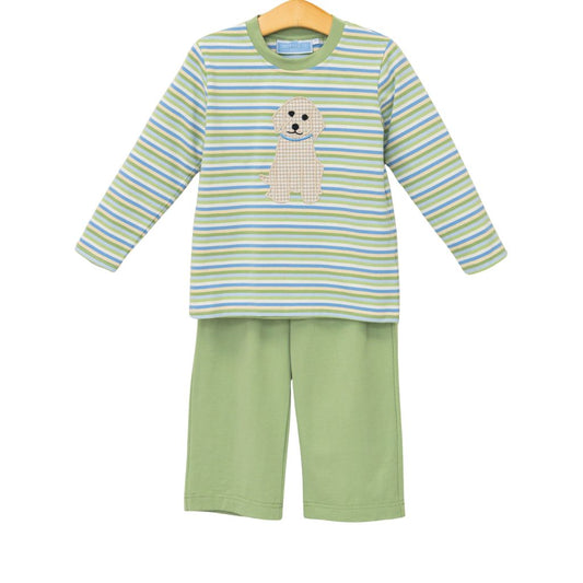 Striped Puppy Pant Set