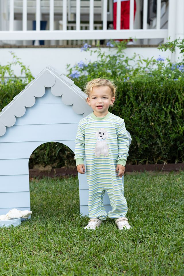 Striped Puppy Romper