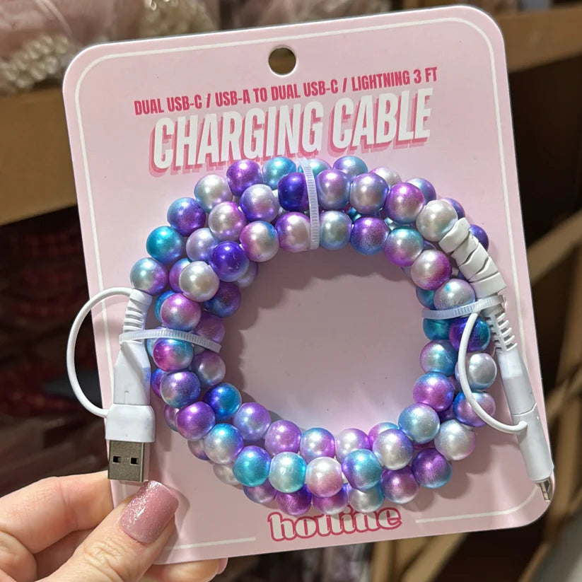 Beaded Phone Charging Cable, 3ft