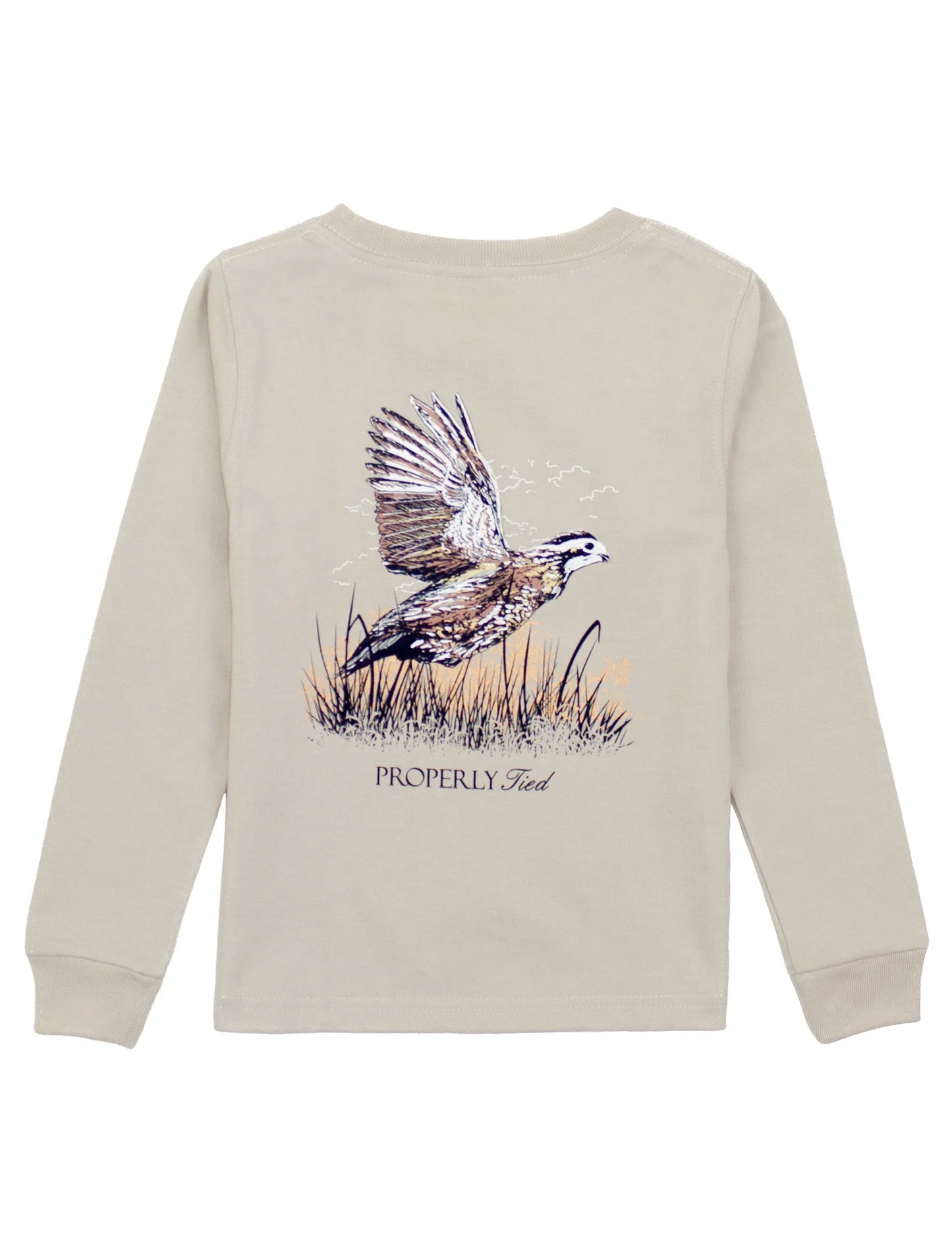 Boys Quail LS Tee, Linen