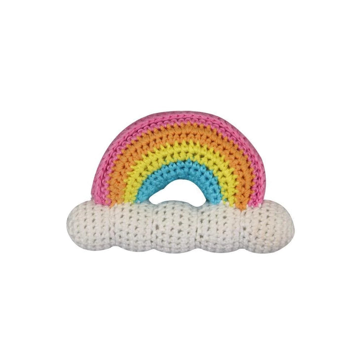 Rainbow Bamboo Crochet Rattle
