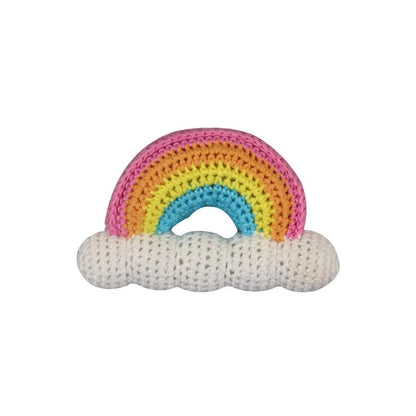 Rainbow Bamboo Crochet Rattle
