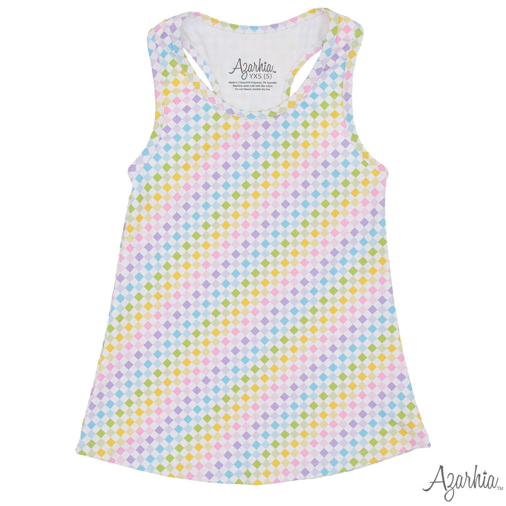Check Rainbow Printed Tank