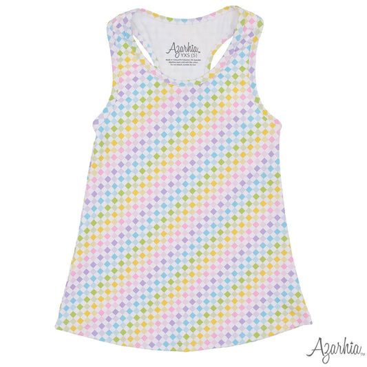 Check Rainbow Printed Tank