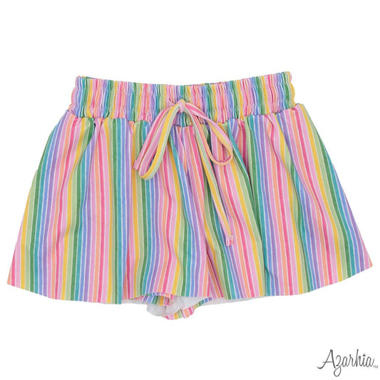 Rainbow Stripes Butterfly Shorts