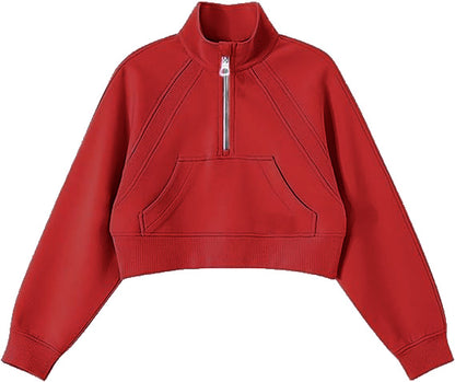 Skuba 1/4 Zip Cropped Sweatshirt (Multiple colors)