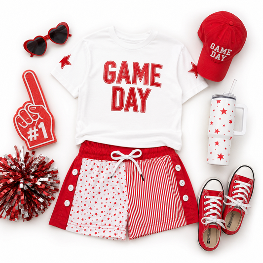 Shimmer Applique GAME DAY SS Tee