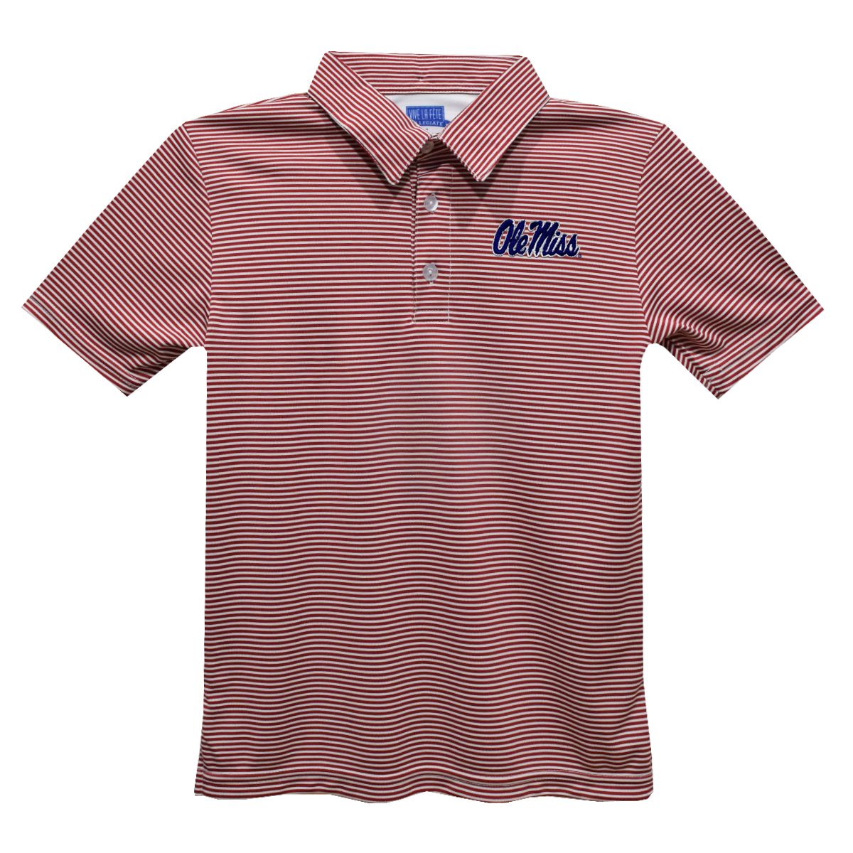 Ole Miss Rebels Stripe Performance Polo, Red