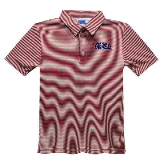 Ole Miss Rebels Stripe Performance Polo, Red