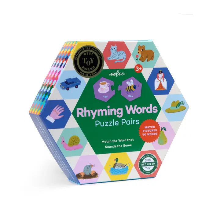 Rhyming Words Hexagon Puzzle