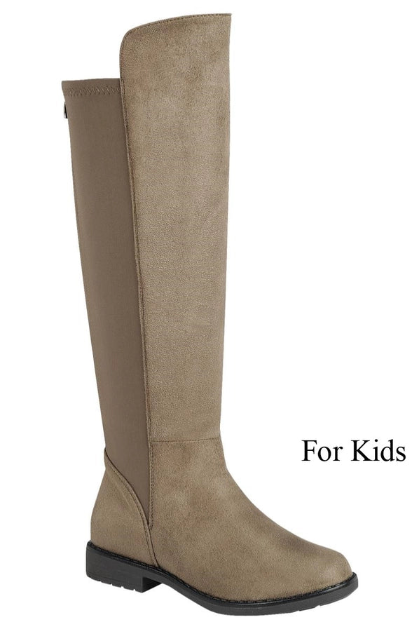 Girls Rosina Riding Boot, Taupe