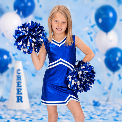 Shimmer Cheer Suit, Royal Blue