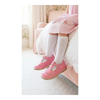 L'Amour Ruthie Stitched Tstrap Mary Jane, Patent Malibu Pink