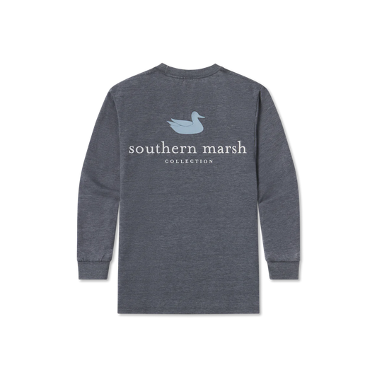 Youth LS Seawash Tee, Midnight Gray