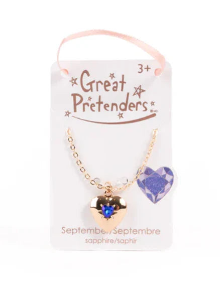 Birthstone Heart Locket Necklace