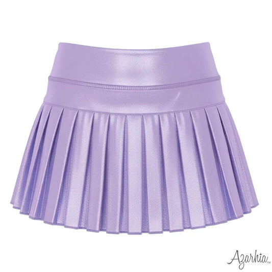 Mini Pleated Skort, Lavender Shimmer