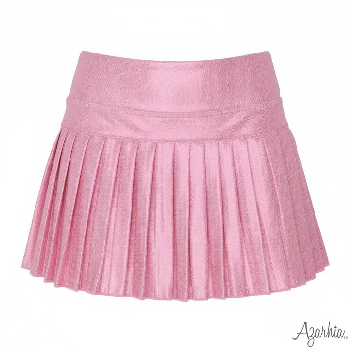 Mini Pleated Skort, Pink Shimmer
