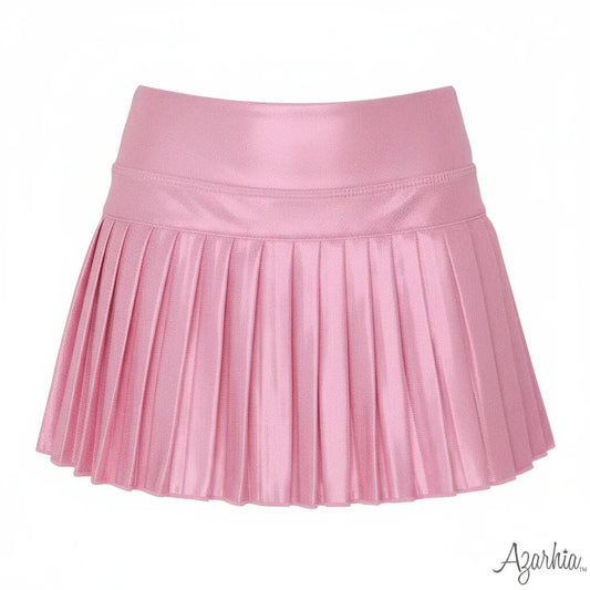 Mini Pleated Skort, Pink Shimmer