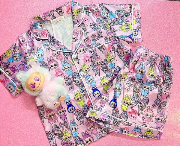 Labubu Print Satin PJS