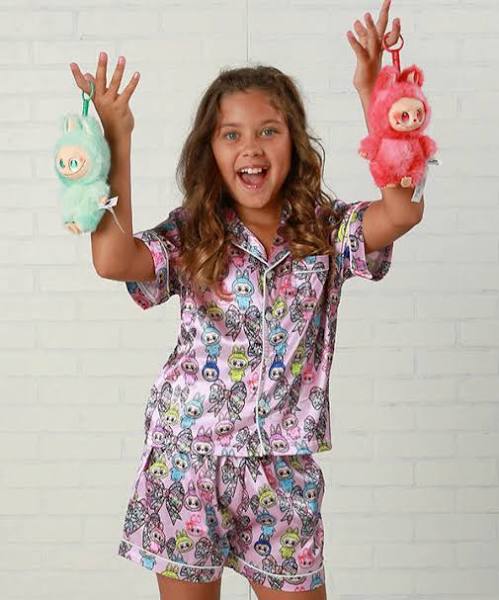 Labubu Print Satin PJS