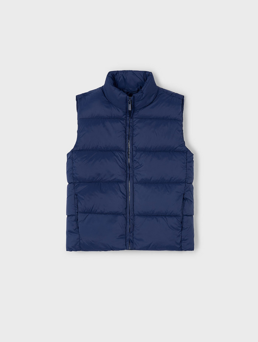 Boys Puffer Full Zip Vest, Navy