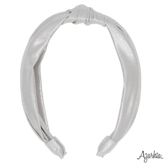 Top Knot Headband, Silver Shimmer