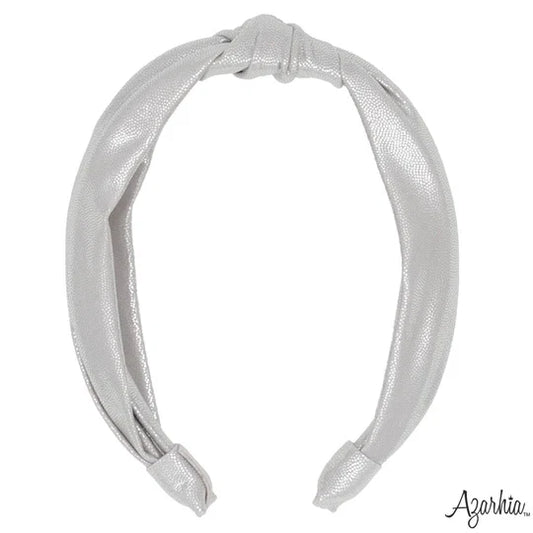 Top Knot Headband, Silver Shimmer