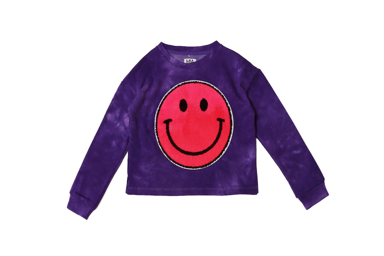 Smile Sweatshirt, Purple